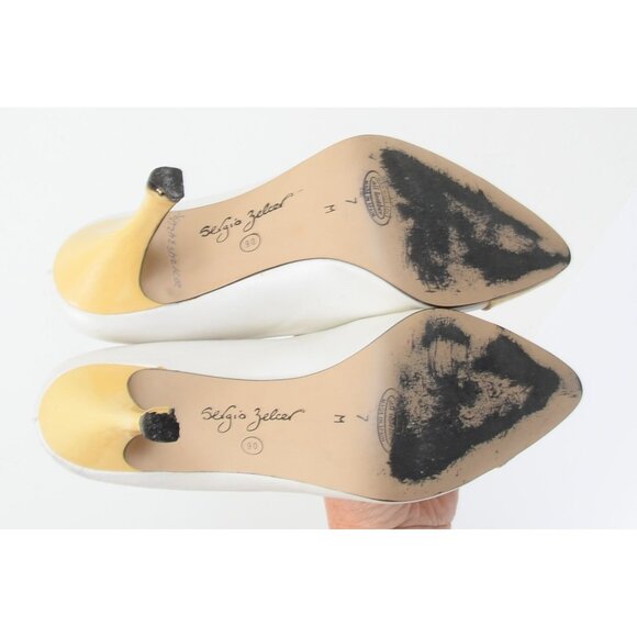 Spanish Leather Collection by Sergio Zelcer Pointy Pumps Rockabilly Size 7M - Picture 7 of 8